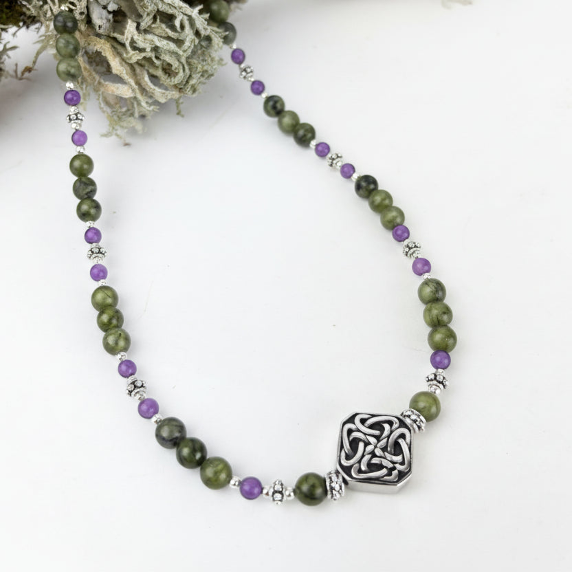 Connemara Marble with Amethyst Necklace