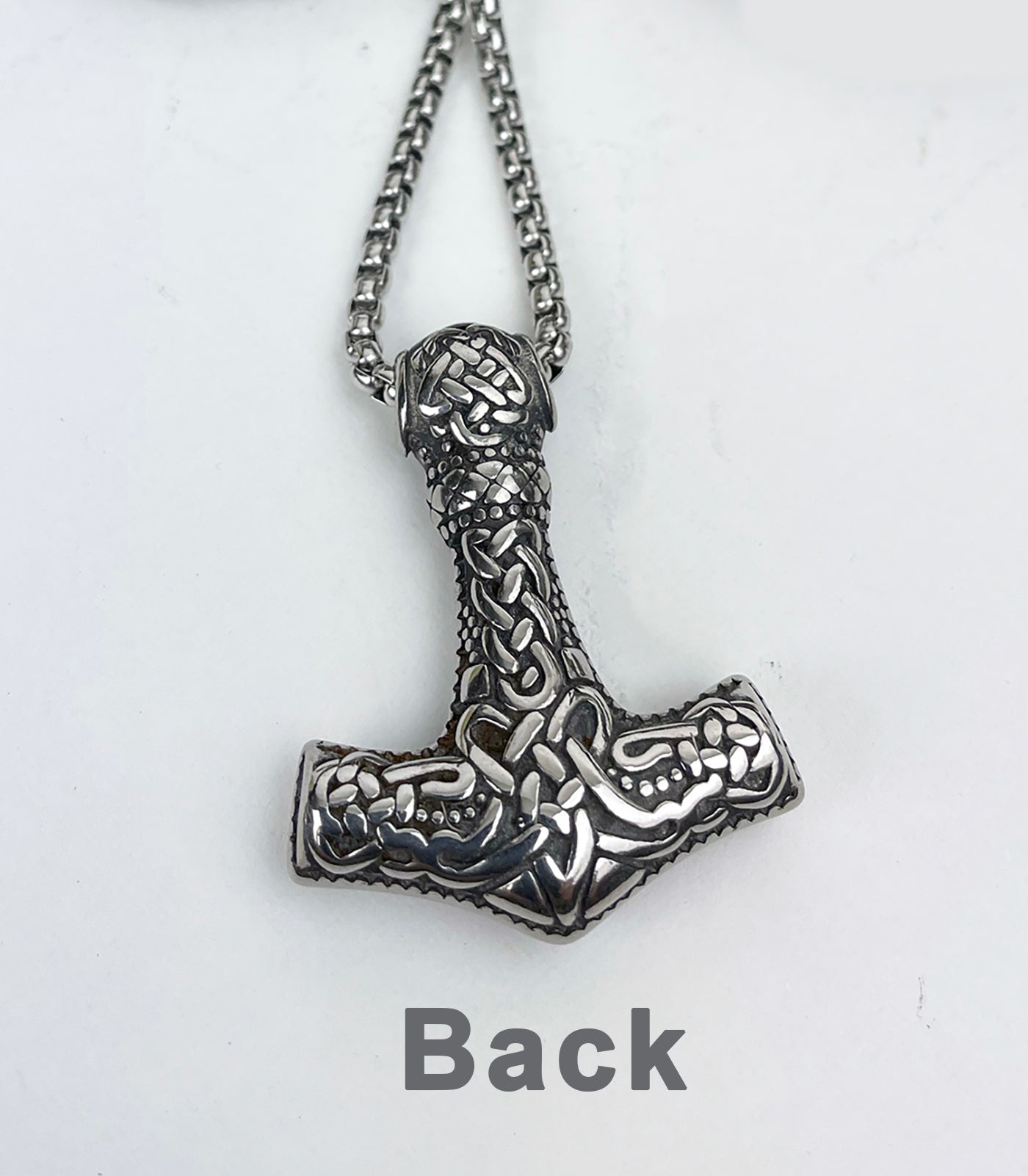 Celtic Knotted Thor's Hammer Stainless Steel Pendant