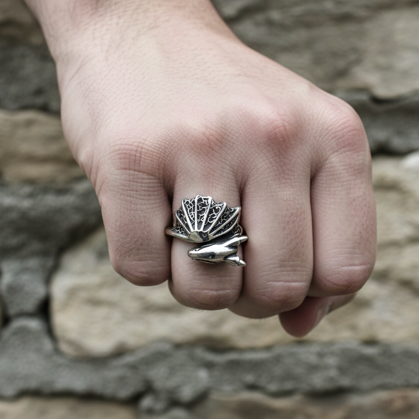 Sleeping Baby Dragon Ring