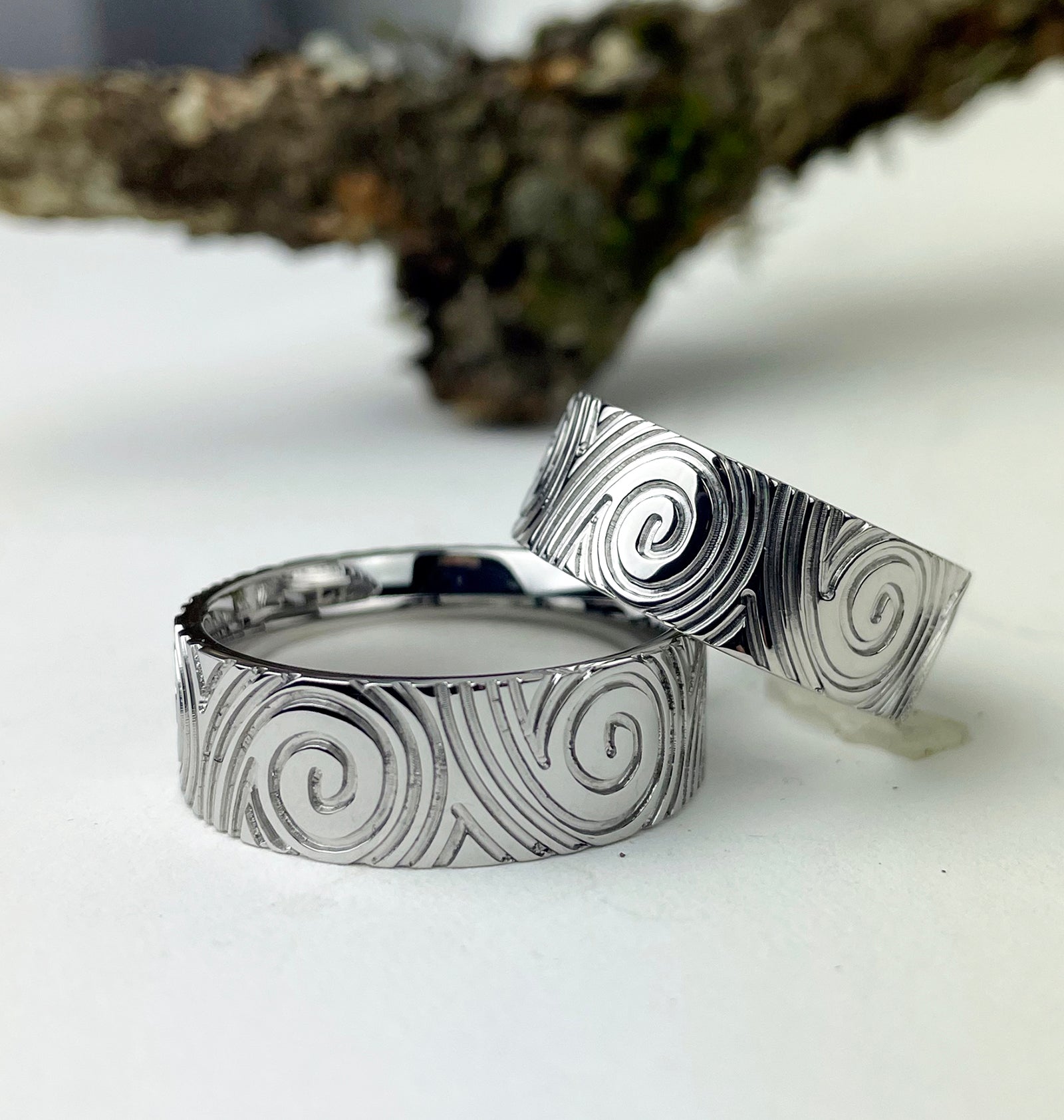 Spirals of Newgrange Band Ring