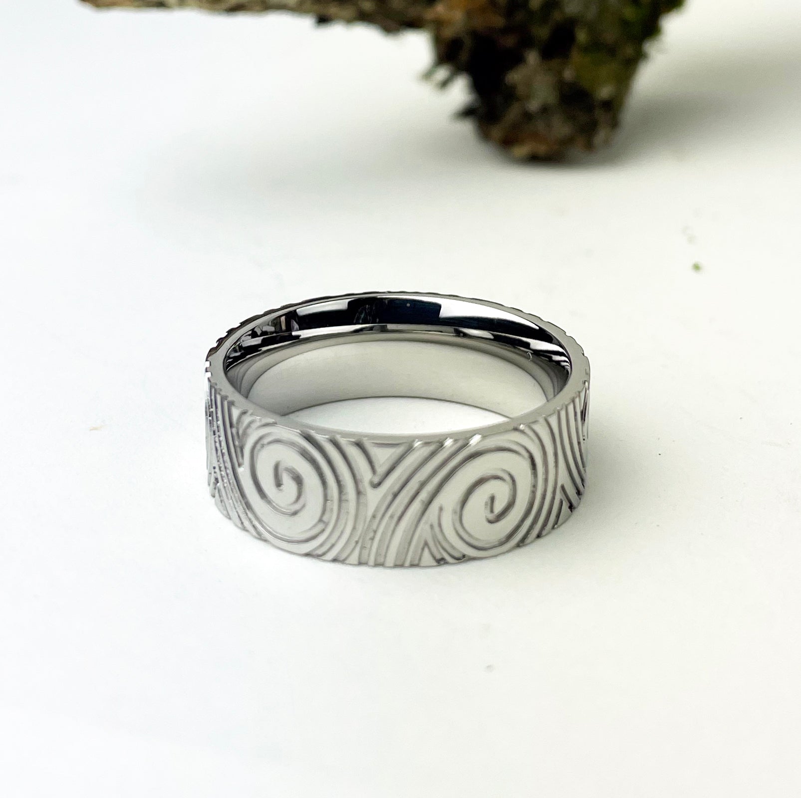 Spirals of Newgrange Band Ring