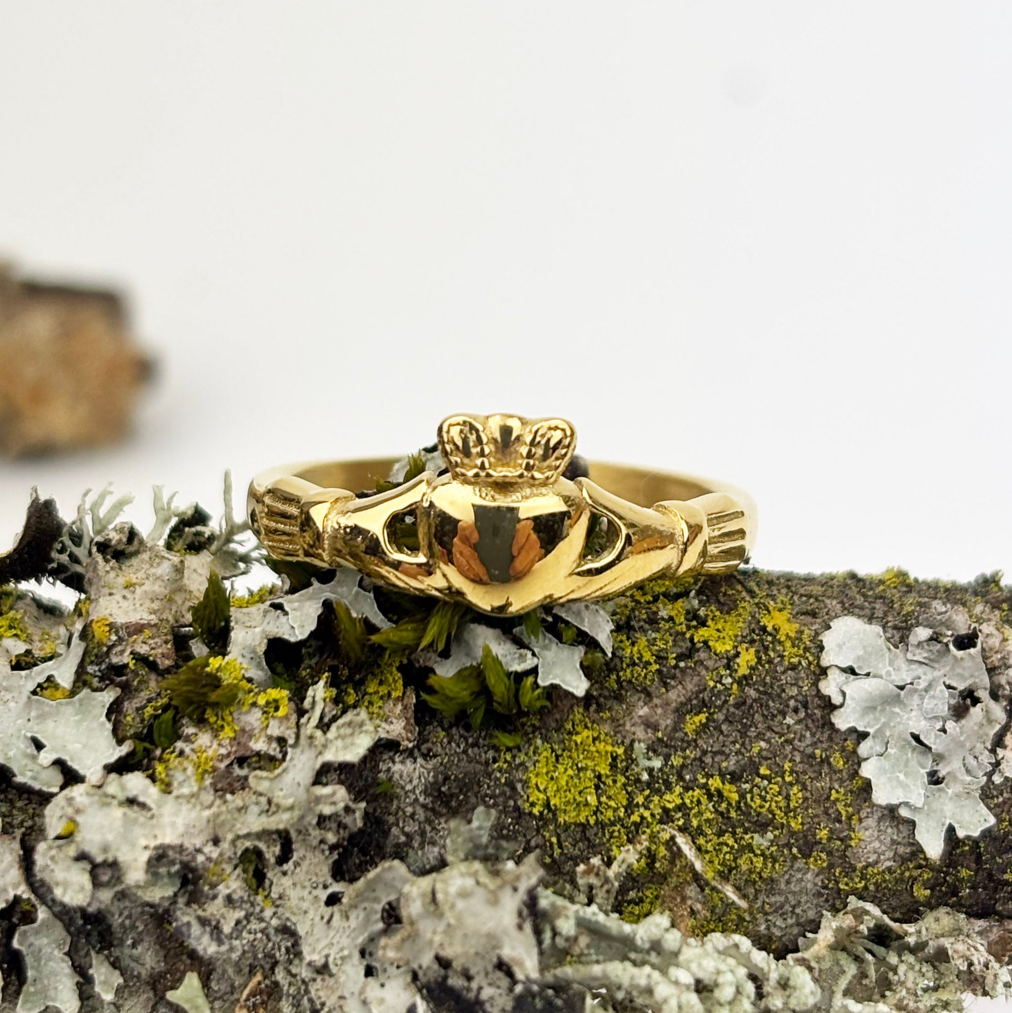 Woman's Small Claddagh in Gold Stainless Steel