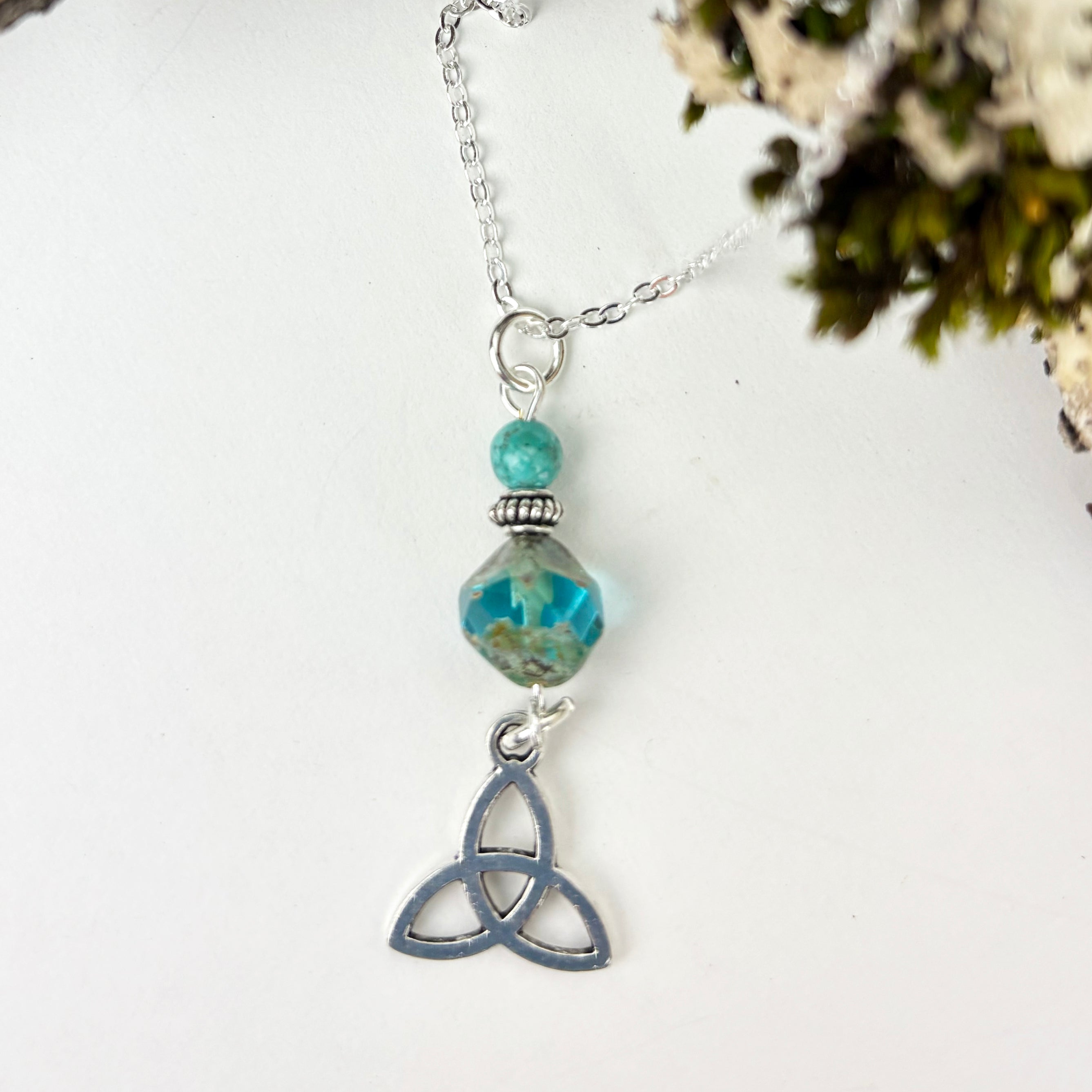 Turquoise and Artist Teal Bead and Trinity