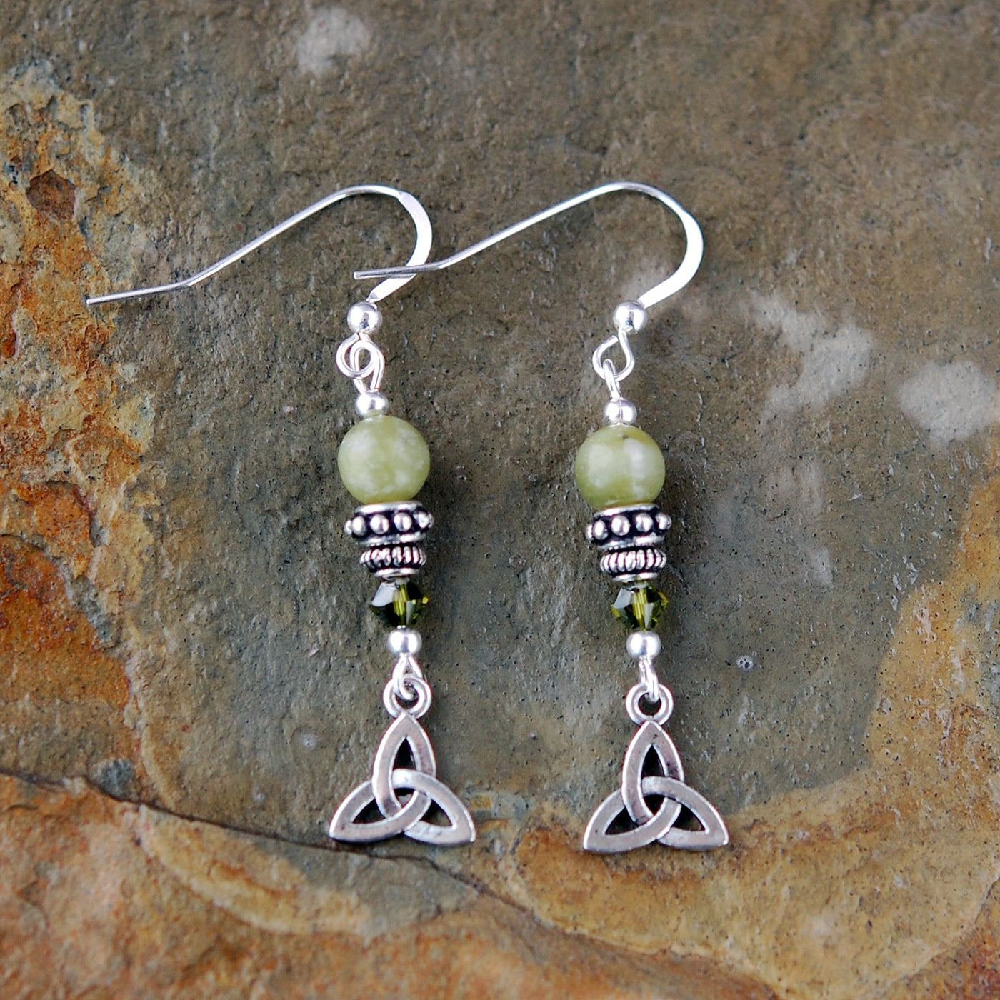 Celtic Trinity Knot with Connemara Marble