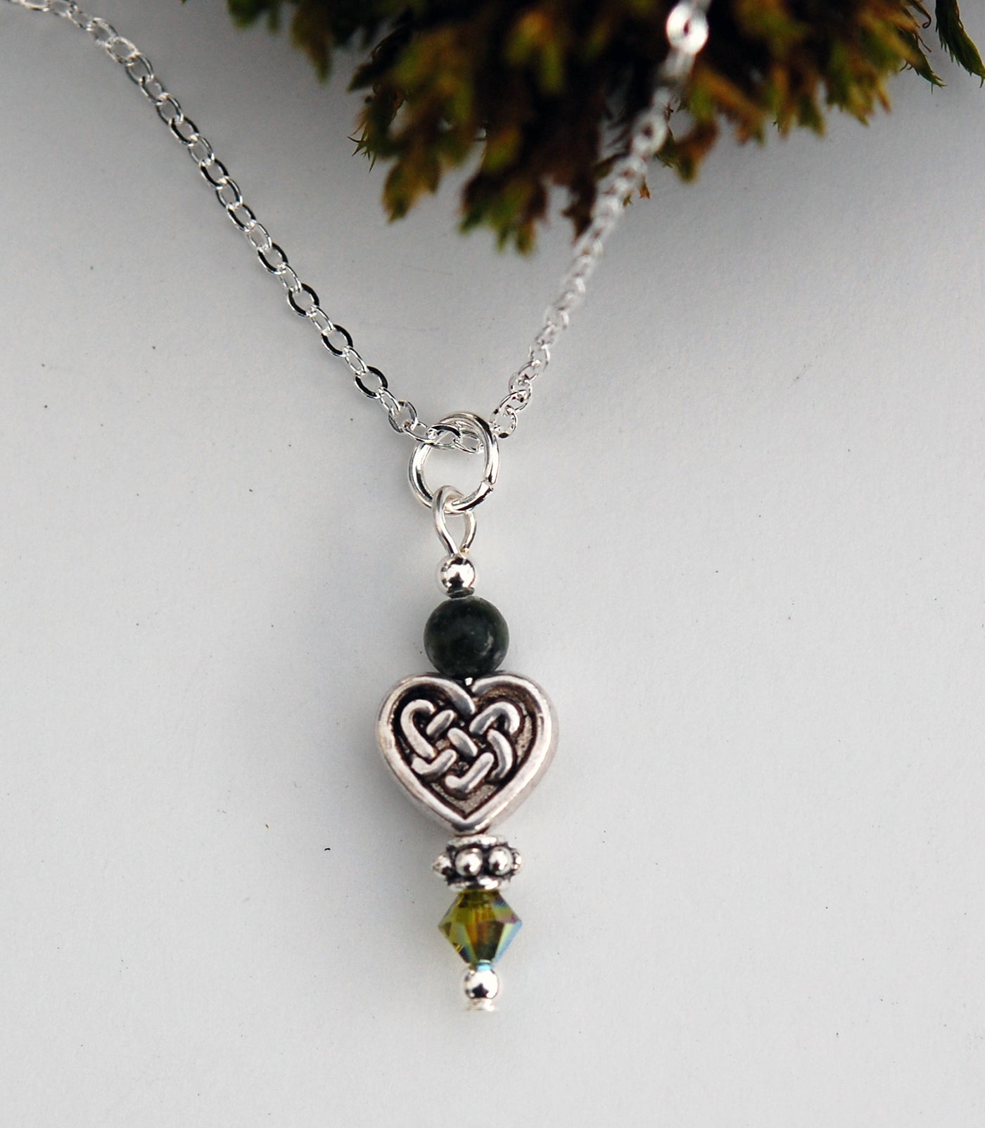 Connemara Marble with Celtic Heart Knot