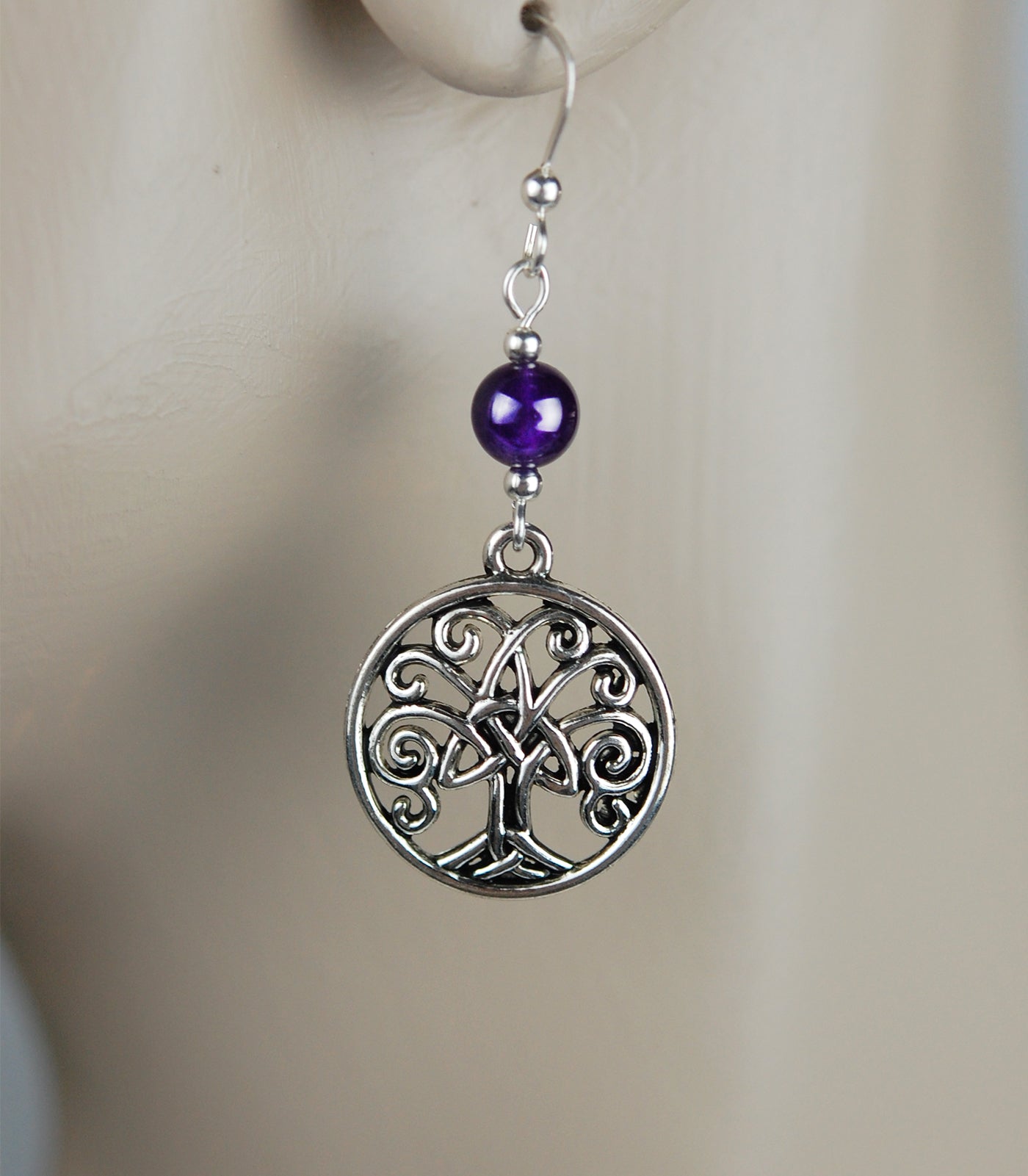 Amethyst with Trinity Tree of Life