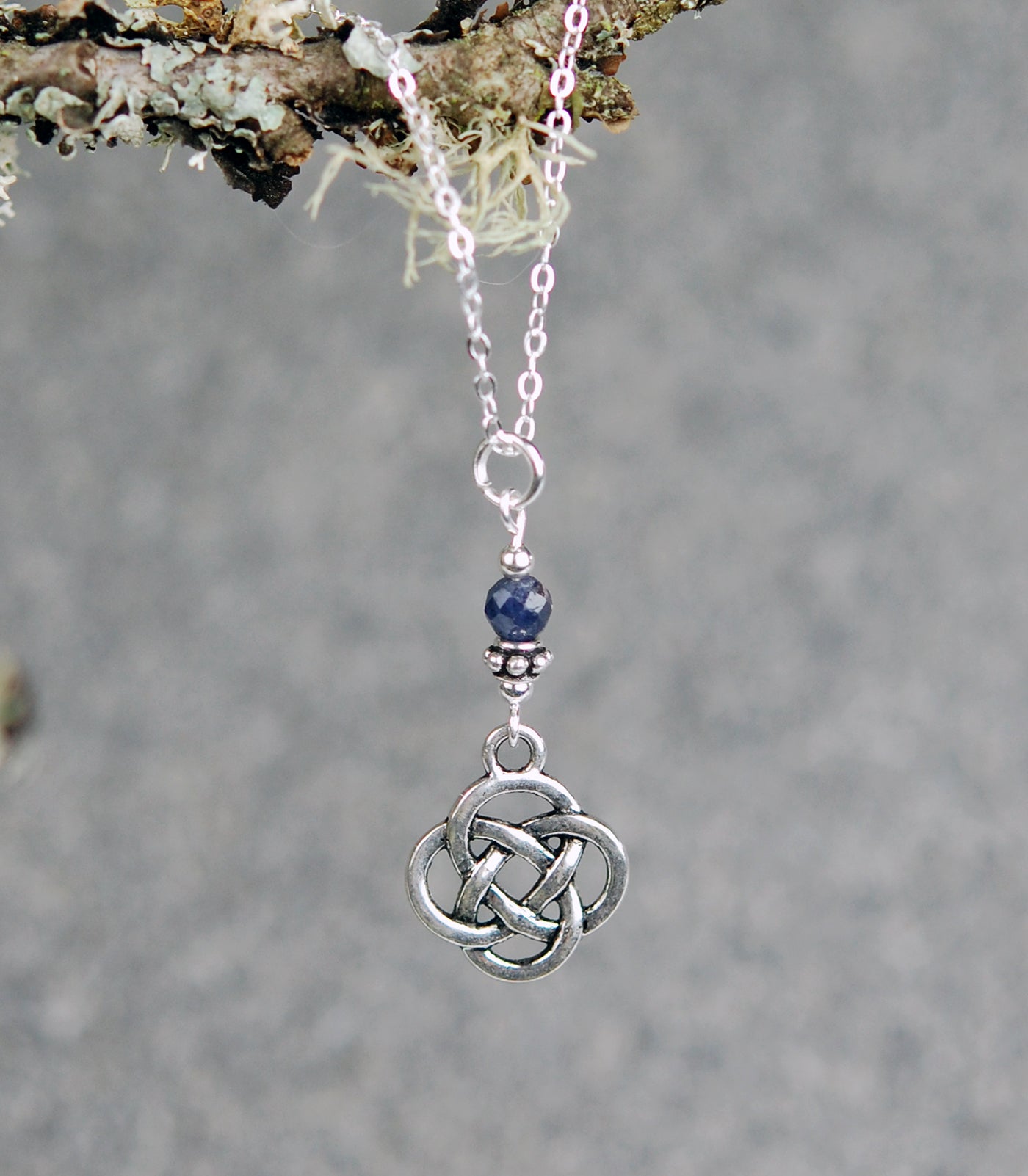 Faceted Sapphires with Medium Celtic Knots