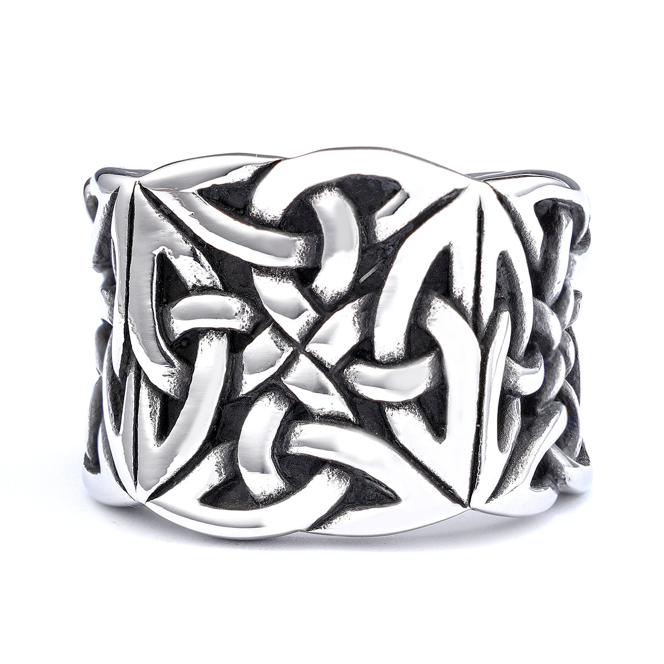 Heavy Quad Tri Knot Ring
