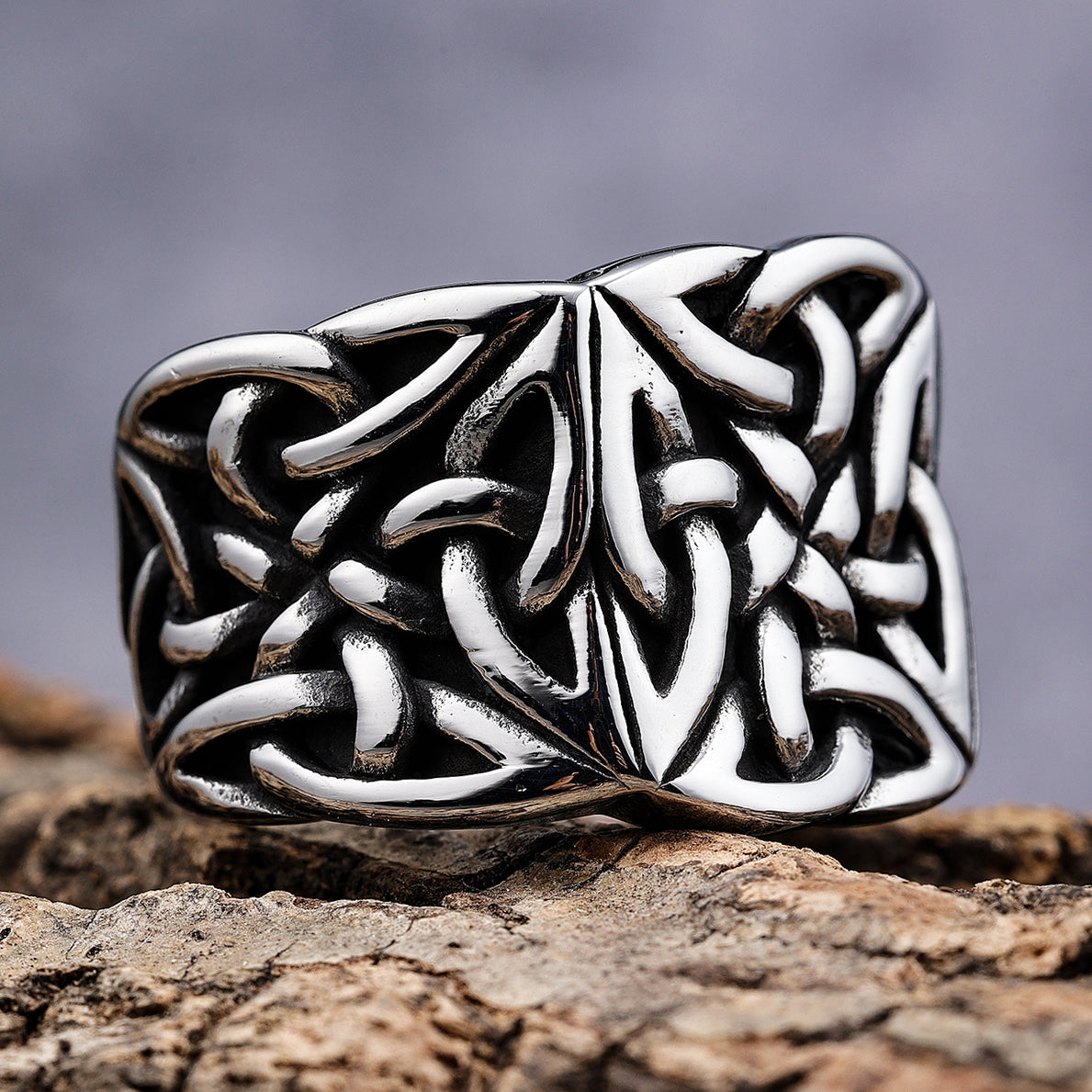 Heavy Quad Tri Knot Ring