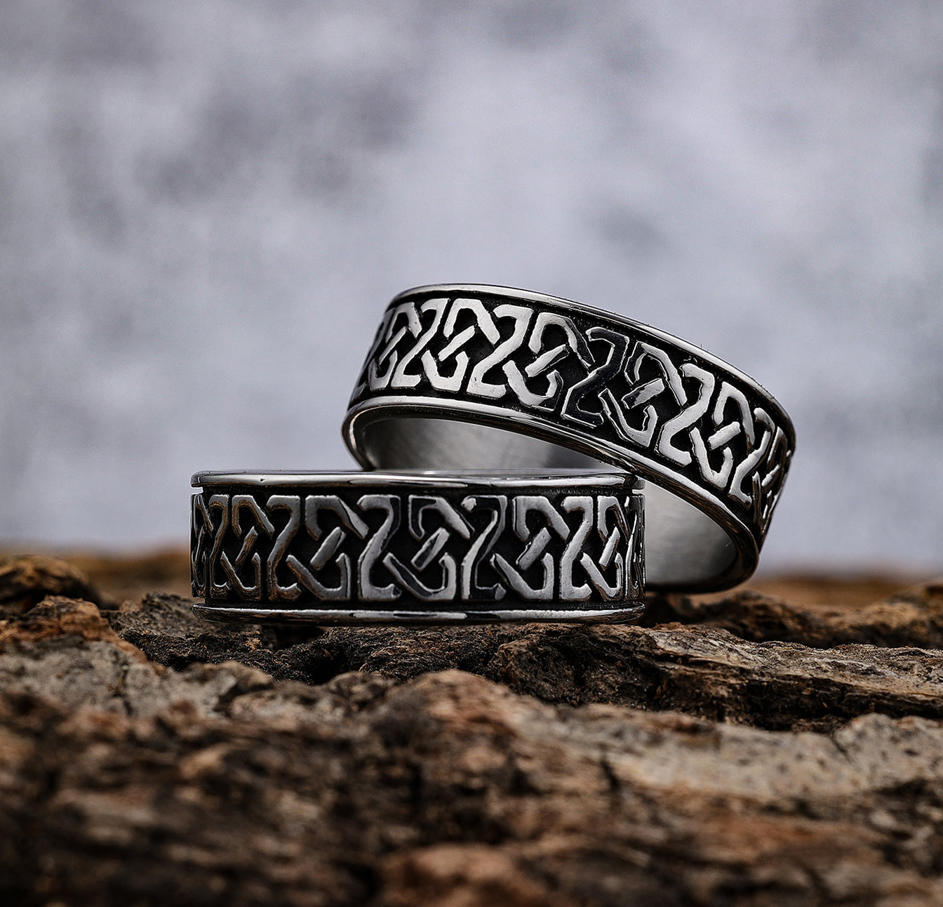 Squared Celtic Knot Band Ring