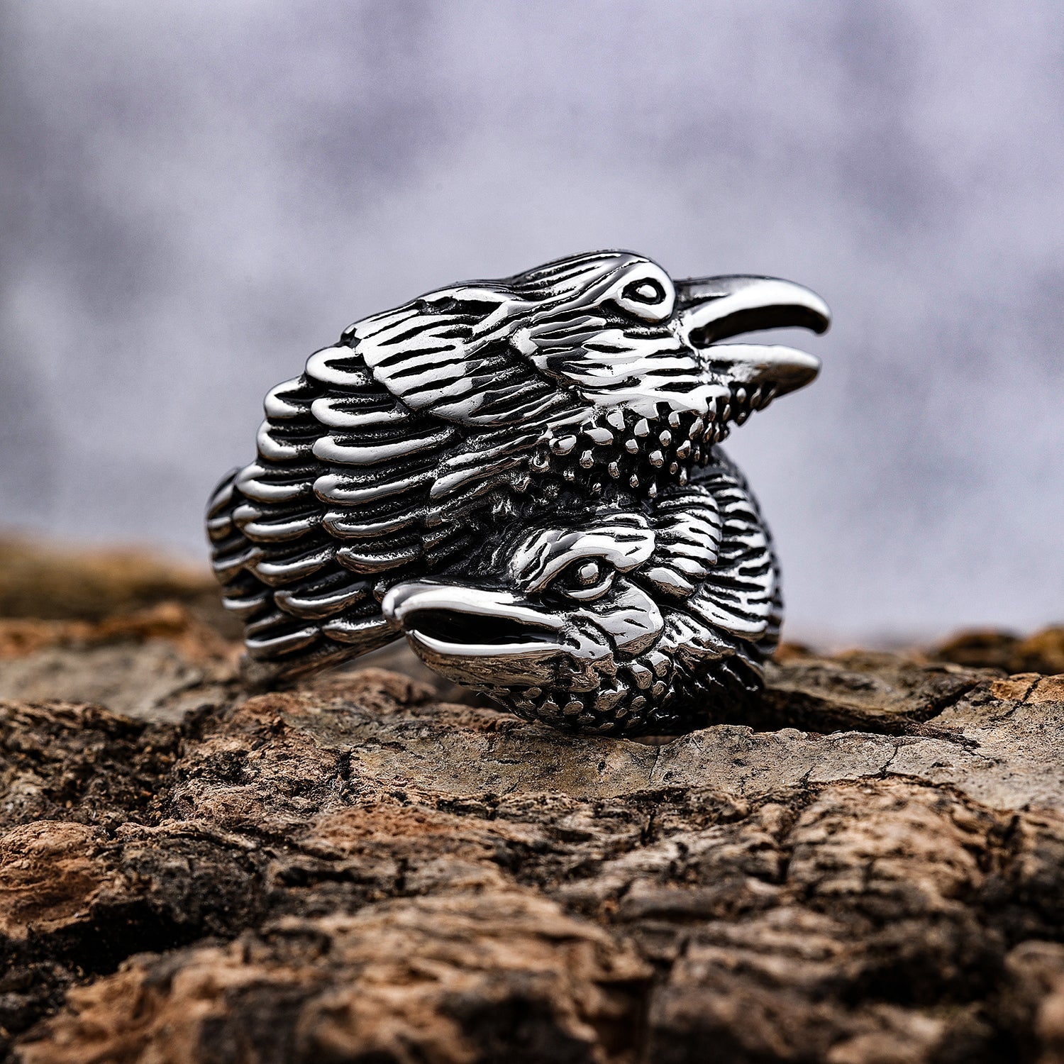 Entwined Ravens Ring