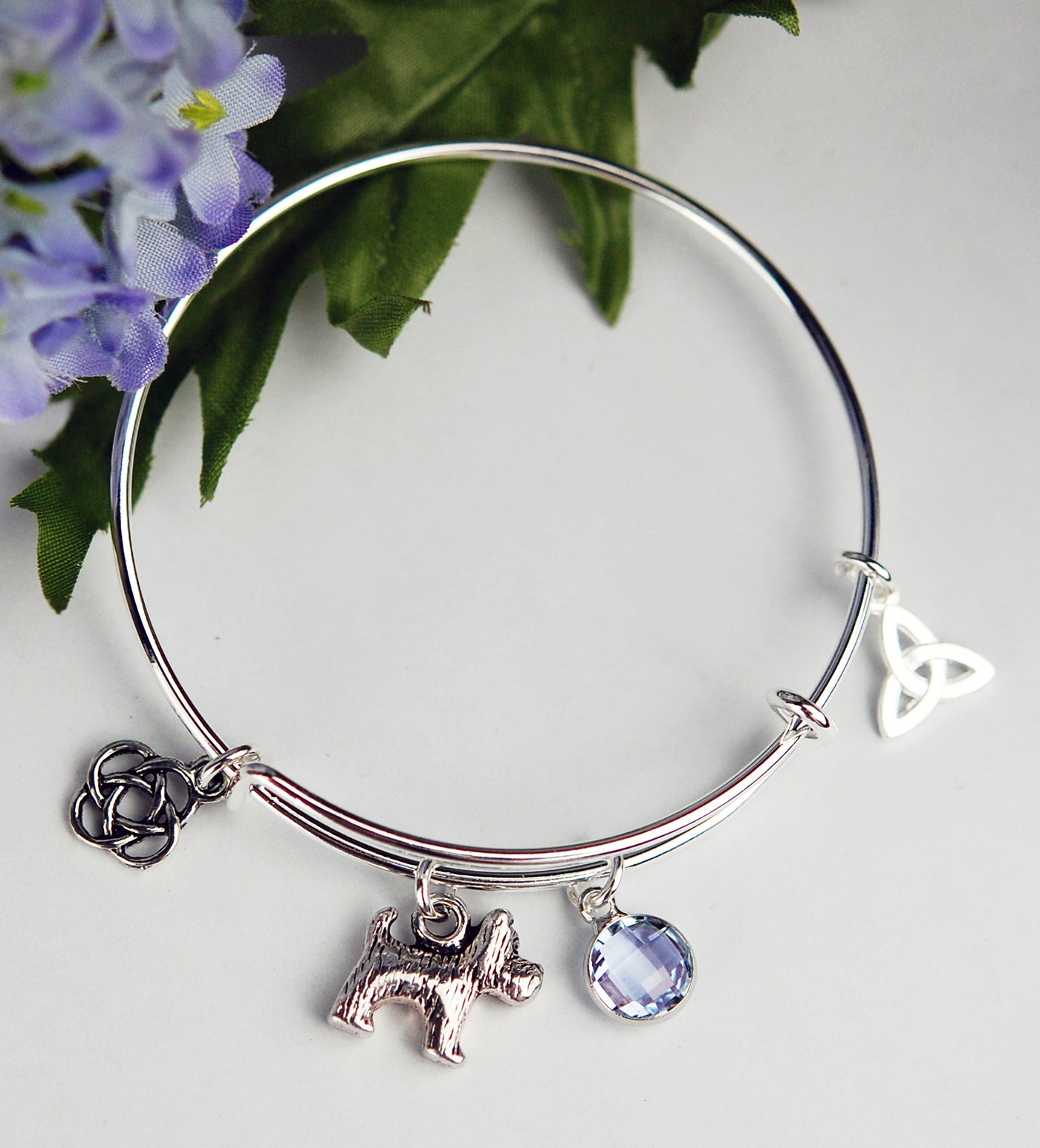 Girl's Scottish Doggie Stackable Bracelet