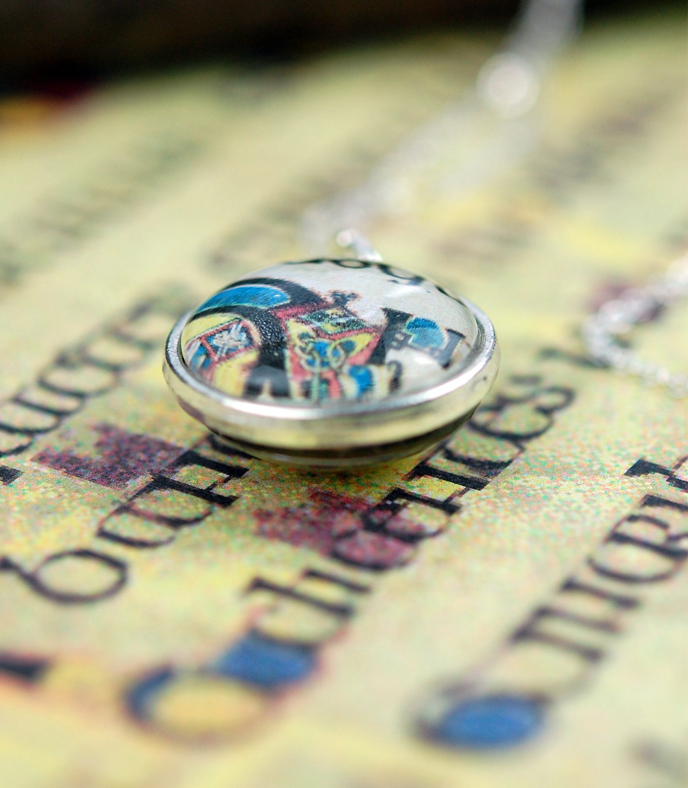 Ancient Kells Manuscript Double-sided Pendant