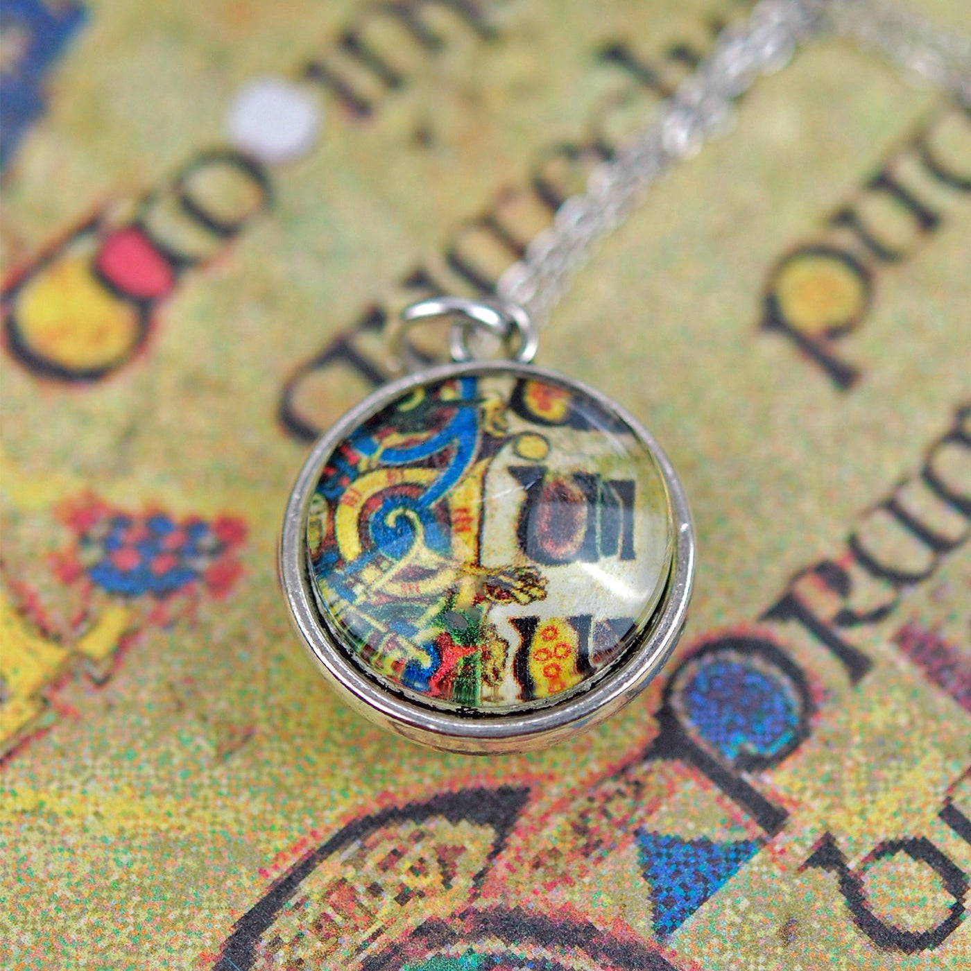Ancient Kells Manuscript Double-sided Pendant