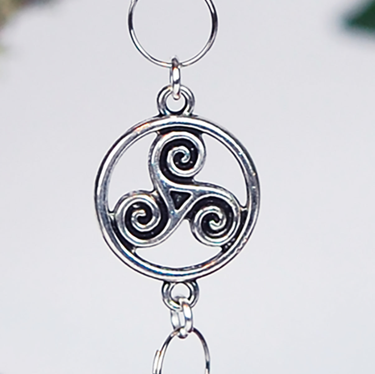 Crystal and Celtic Triskele Christmas Ornament