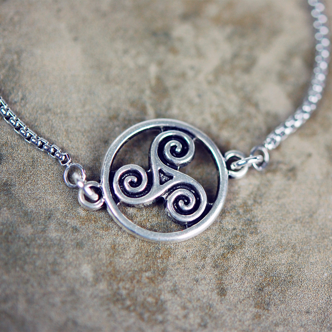 Celtic Triskele Slide Bracelet