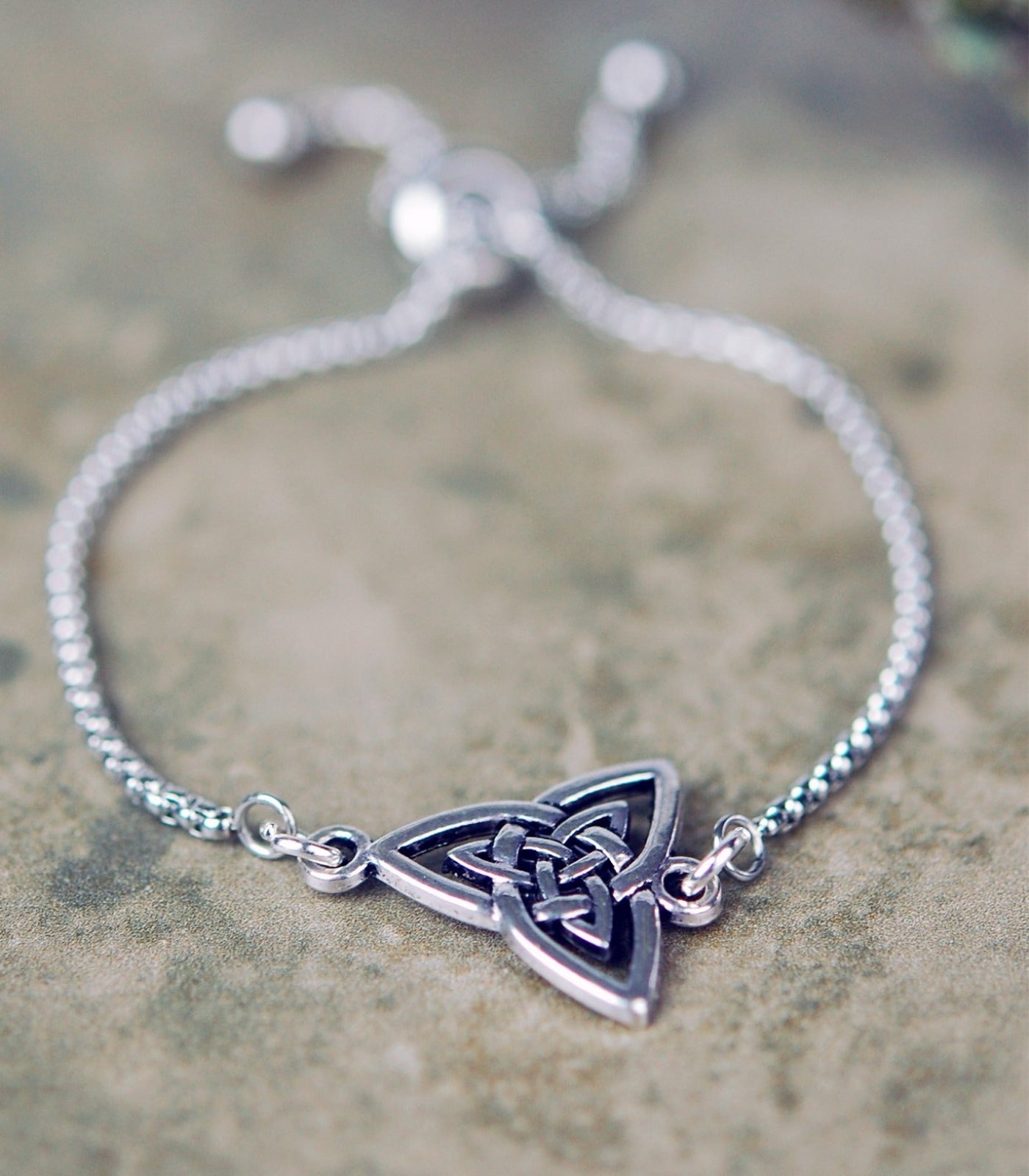 Celtic Trinity Knot Slide Bracelet