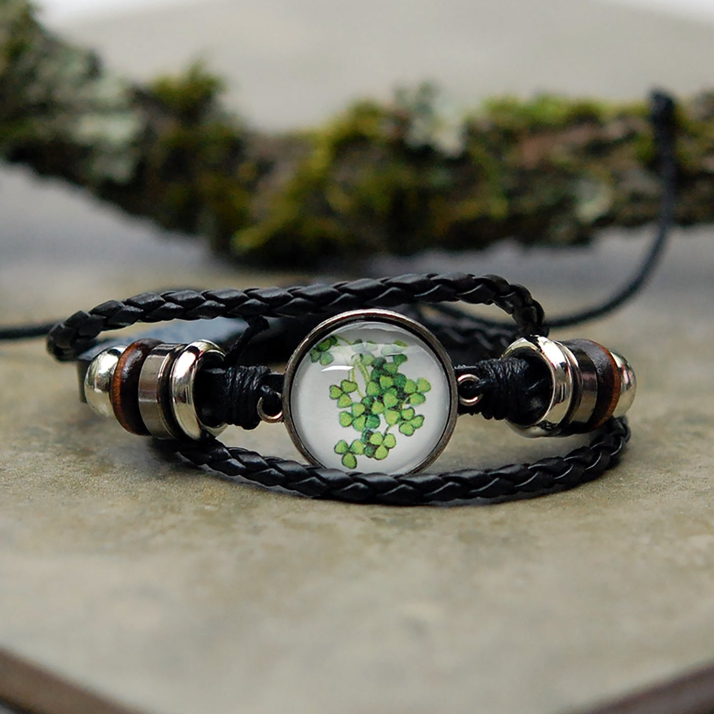 Ireland's National Flower Cabochon Bracelet