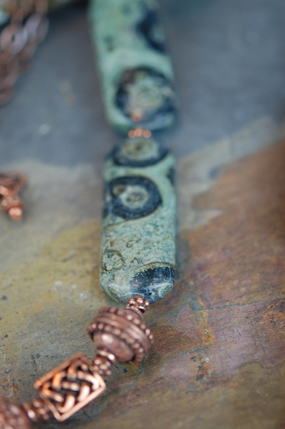 Green Kambaba Jasper with Copper