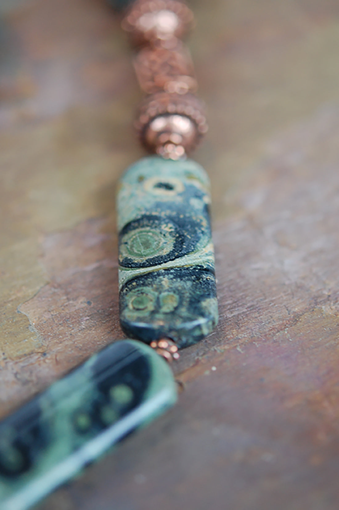 Green Kambaba Jasper with Copper