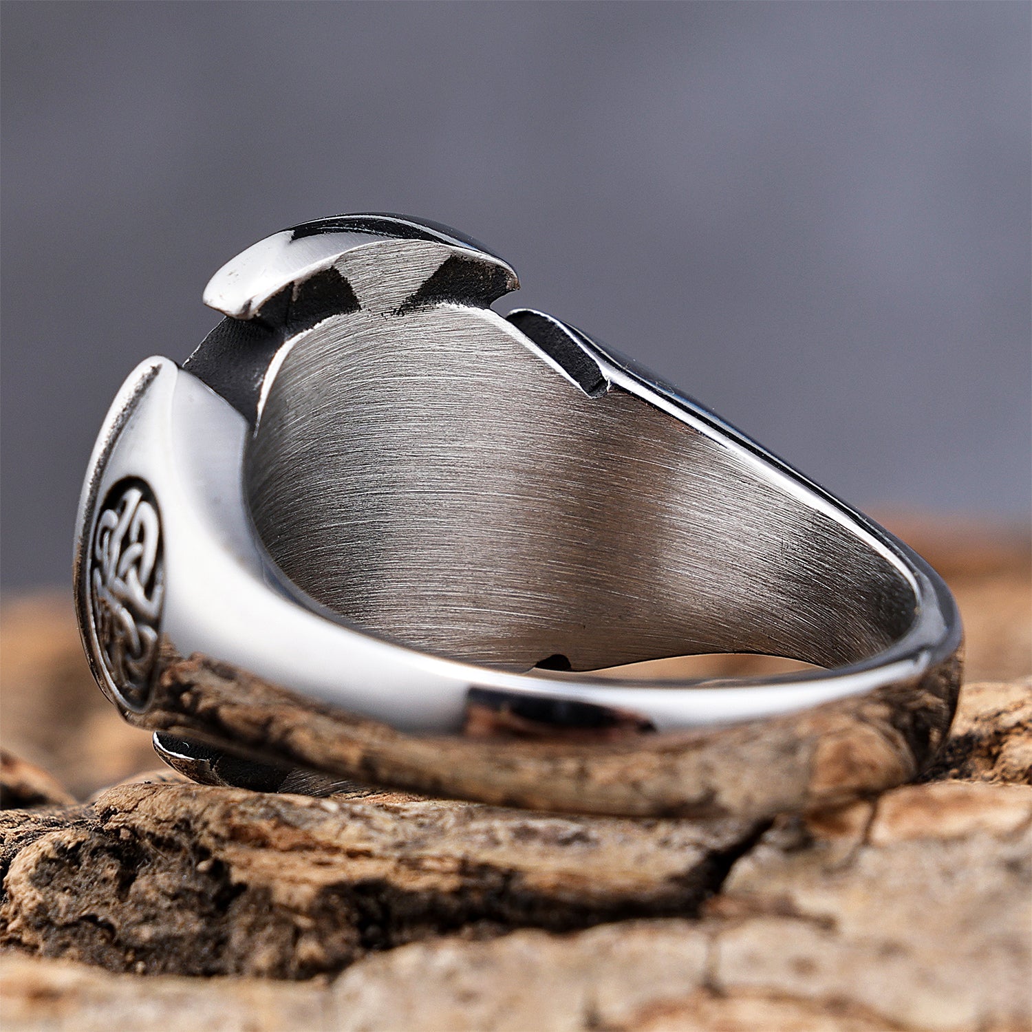Equal-armed Celtic Cross Ring with Inner Circle