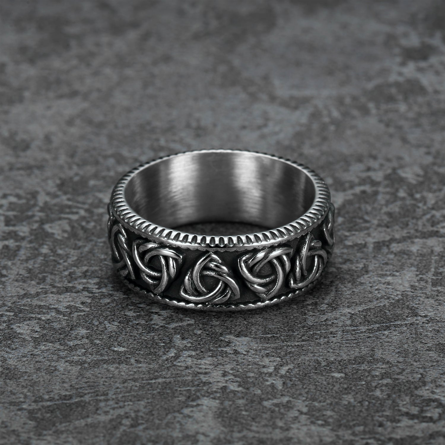 Double Trinity Knot Band Ring