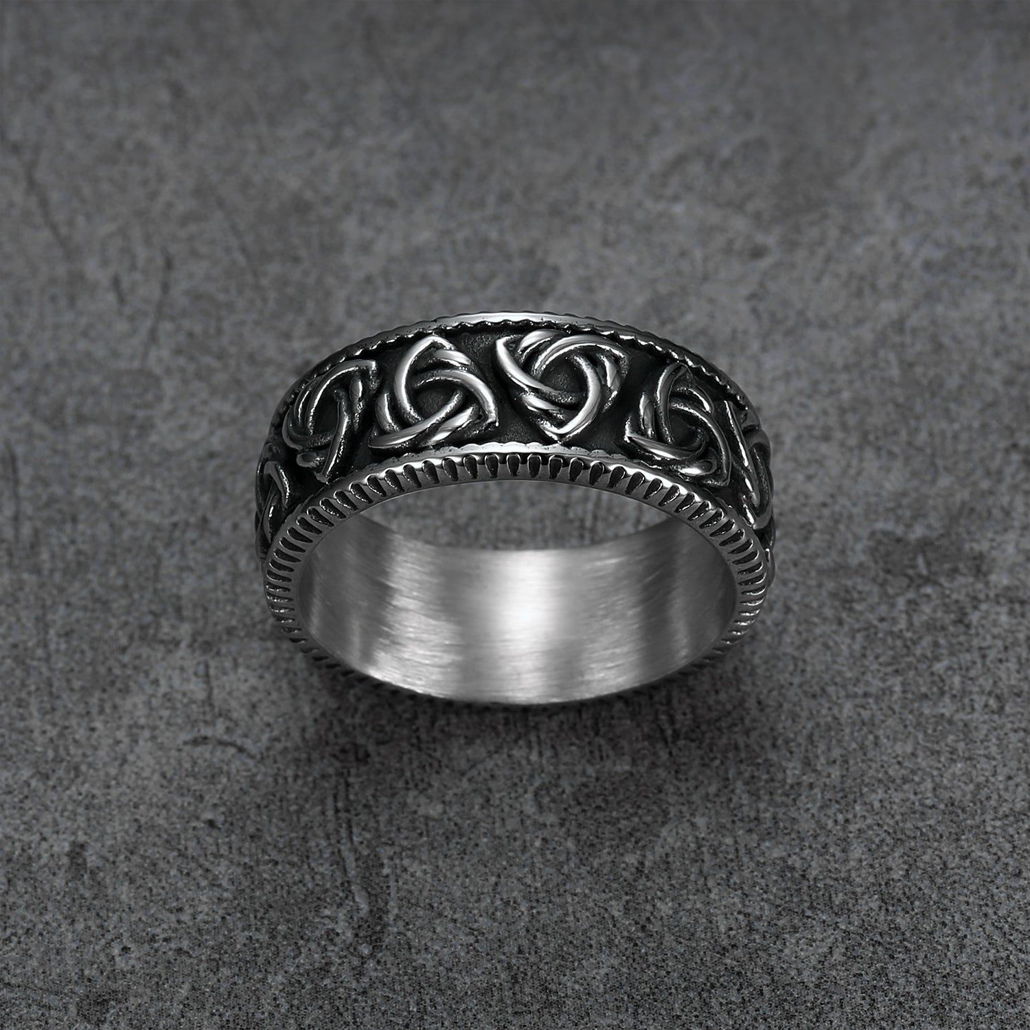 Double Trinity Knot Band Ring