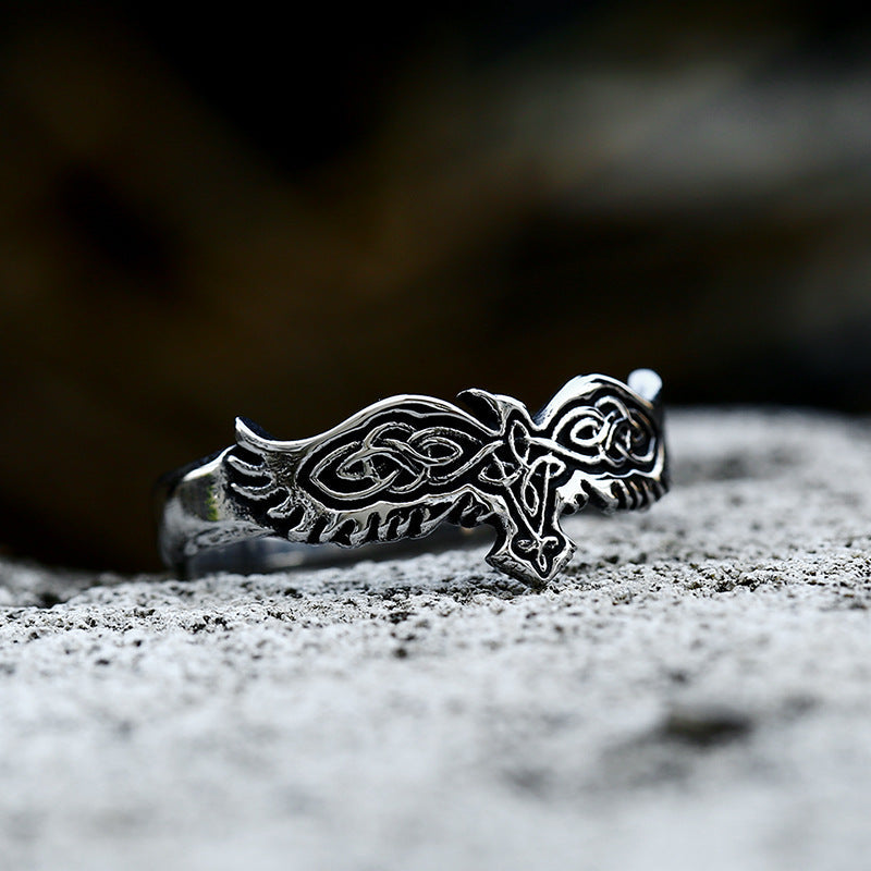 Celtic Knot Raven in Flight