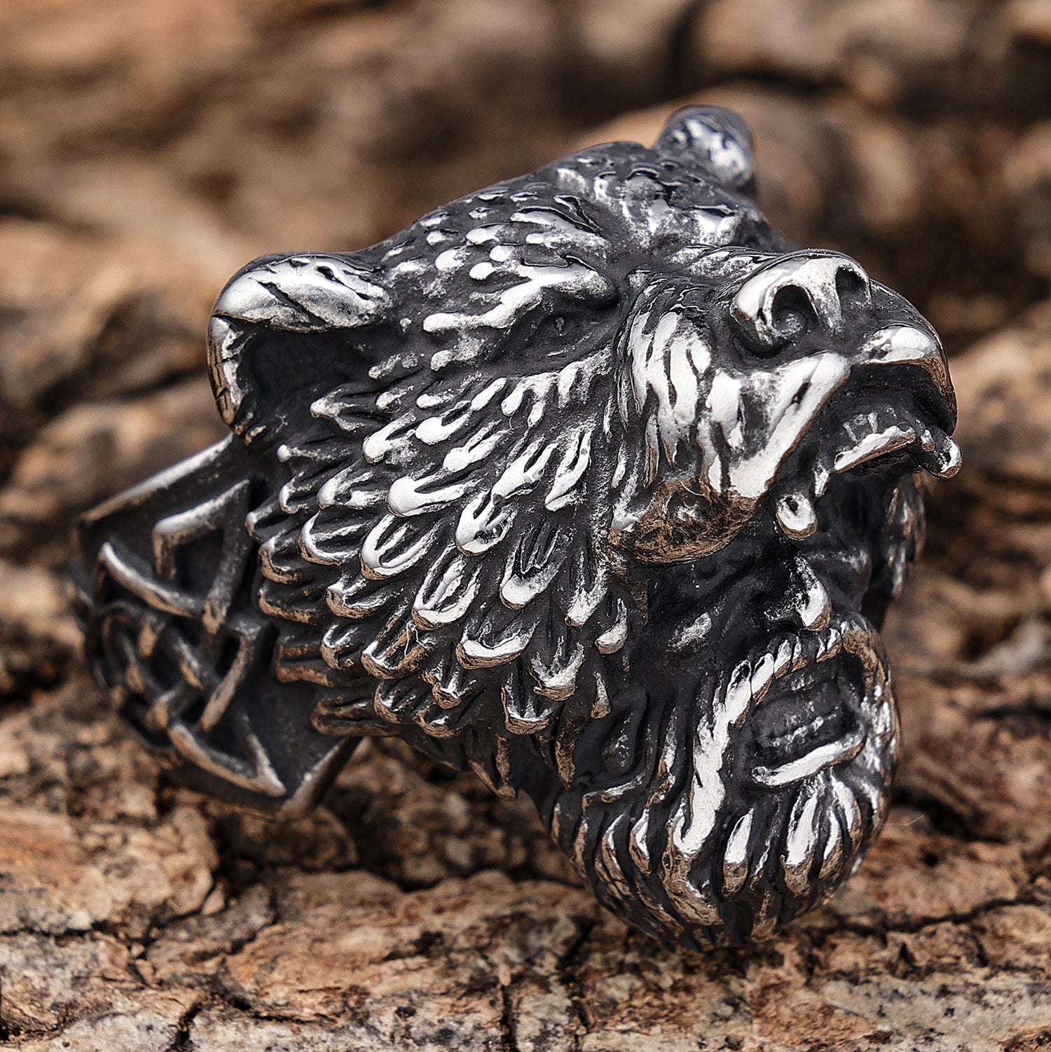 Odin's Bear Spirit Totem with Celtic Knots Ring