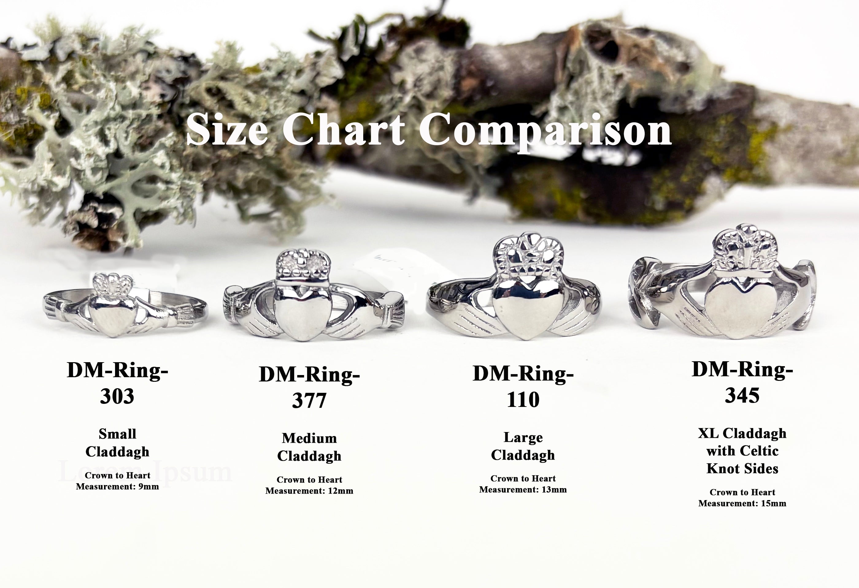 XL Claddagh with Celtic Trinity Knots Ring