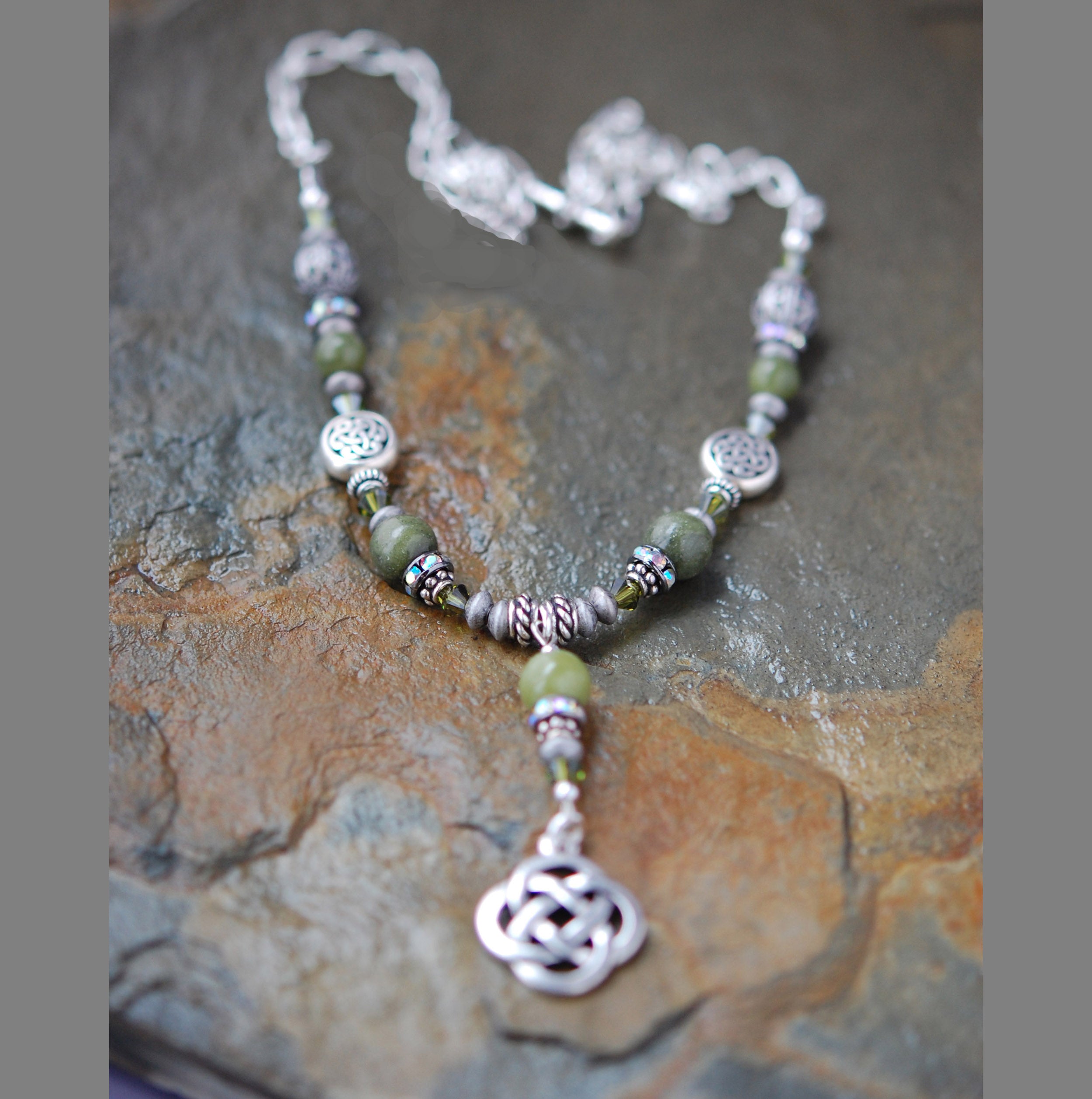 Connemara Marble Beaded Irish Necklace