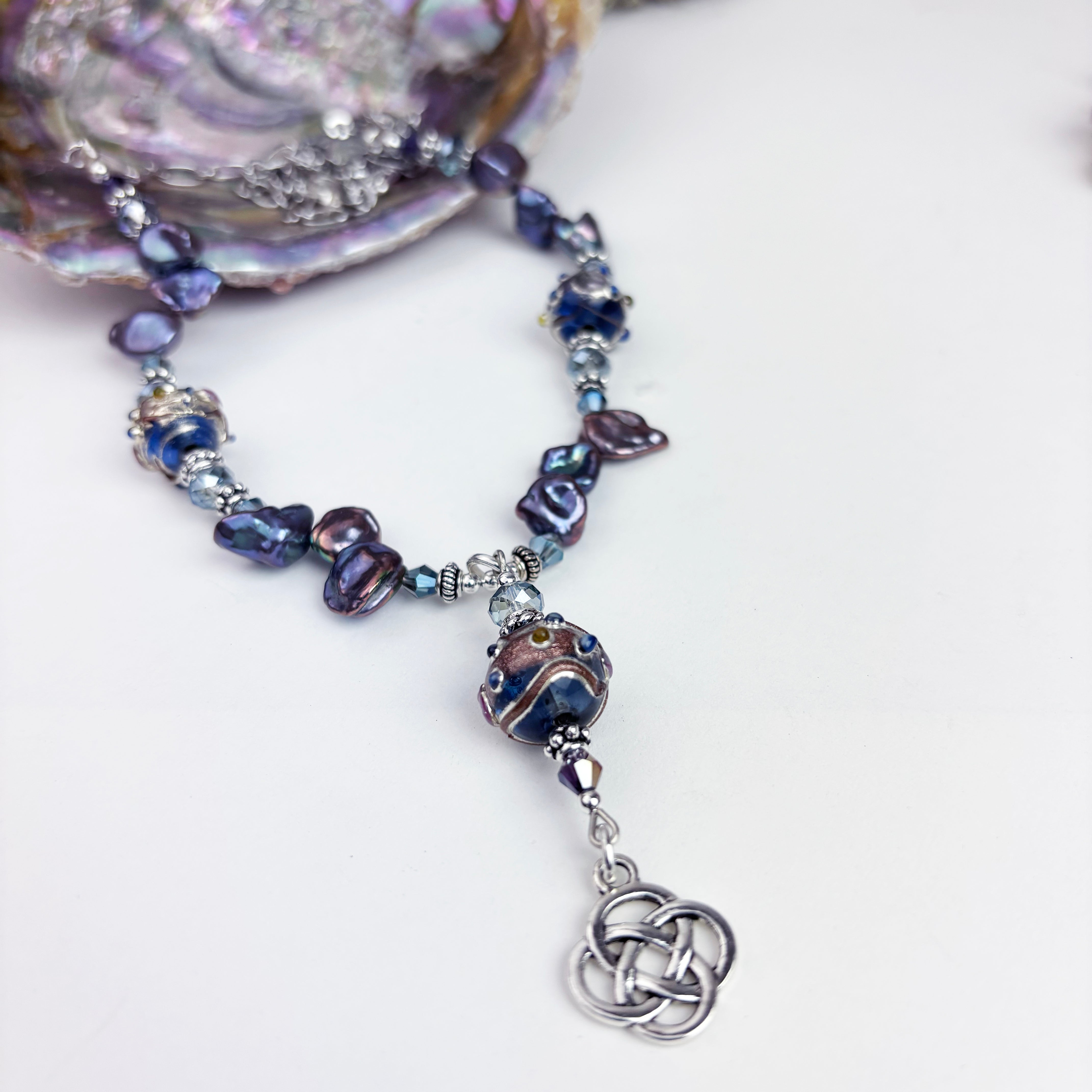 Deep Lavender Freshwater Pearl Necklace