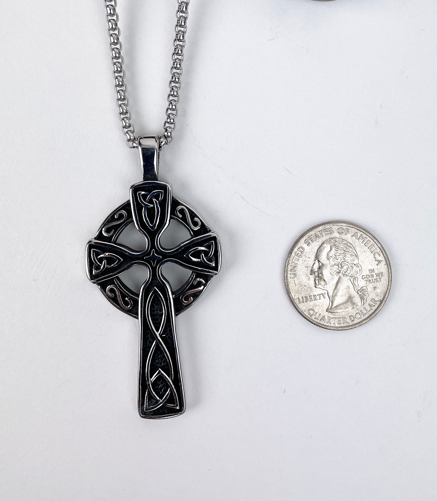 Celtic Cross in Stainless Steel Pendant