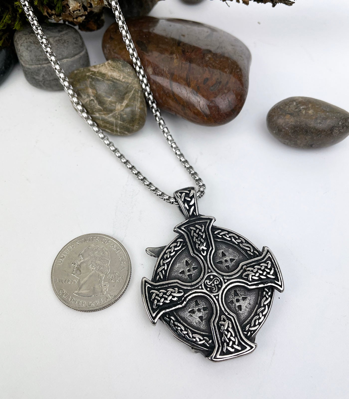 Celtic Warrior Stainless Steel Pendant