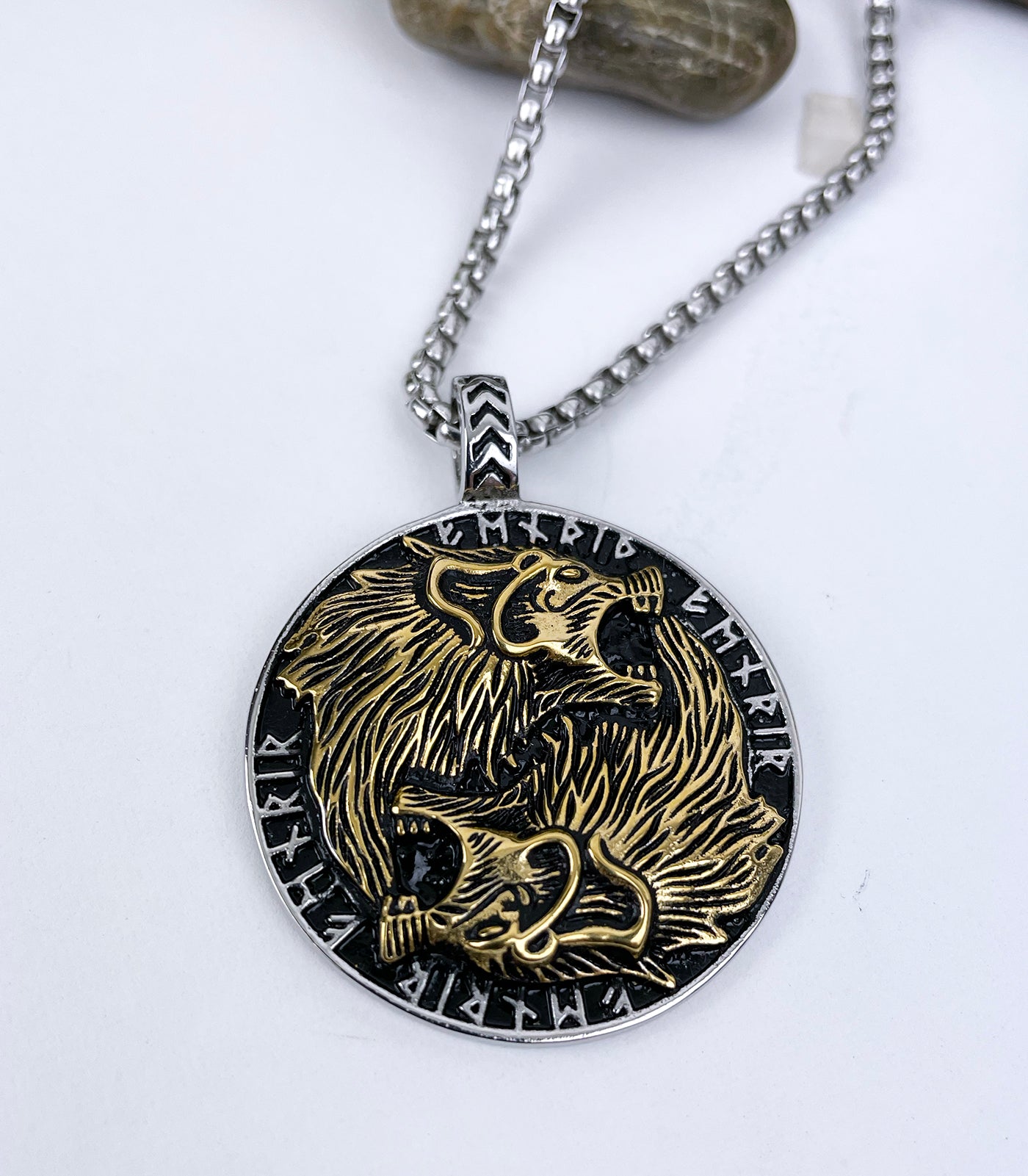 Wolves of Odin Stainless Steel Pendant