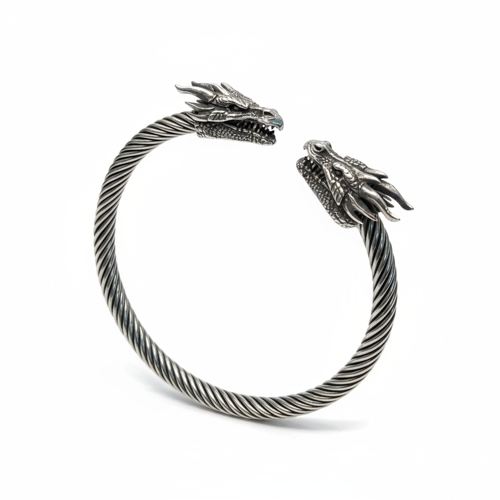 Dragon Torc Stainless Steel Bracelet