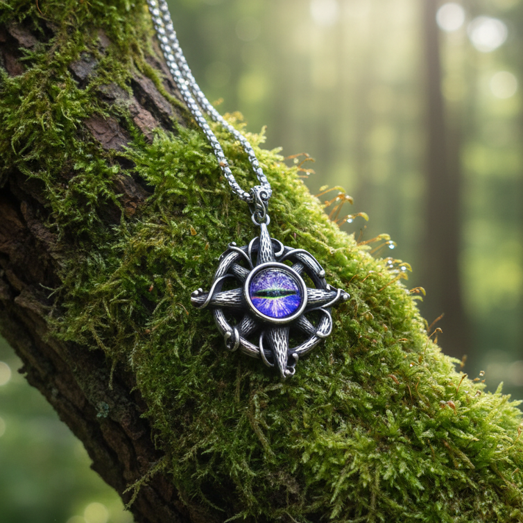 Deep Purple Eye of the Dragon Pendant