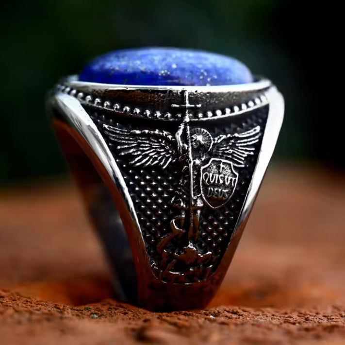 Oval Blue Zircon Stone Ring