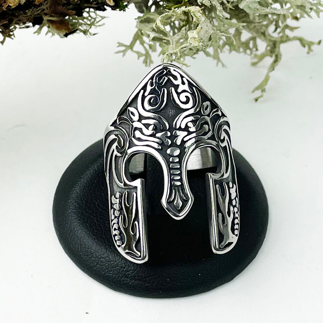 Intricate Warrior Helmet Ring