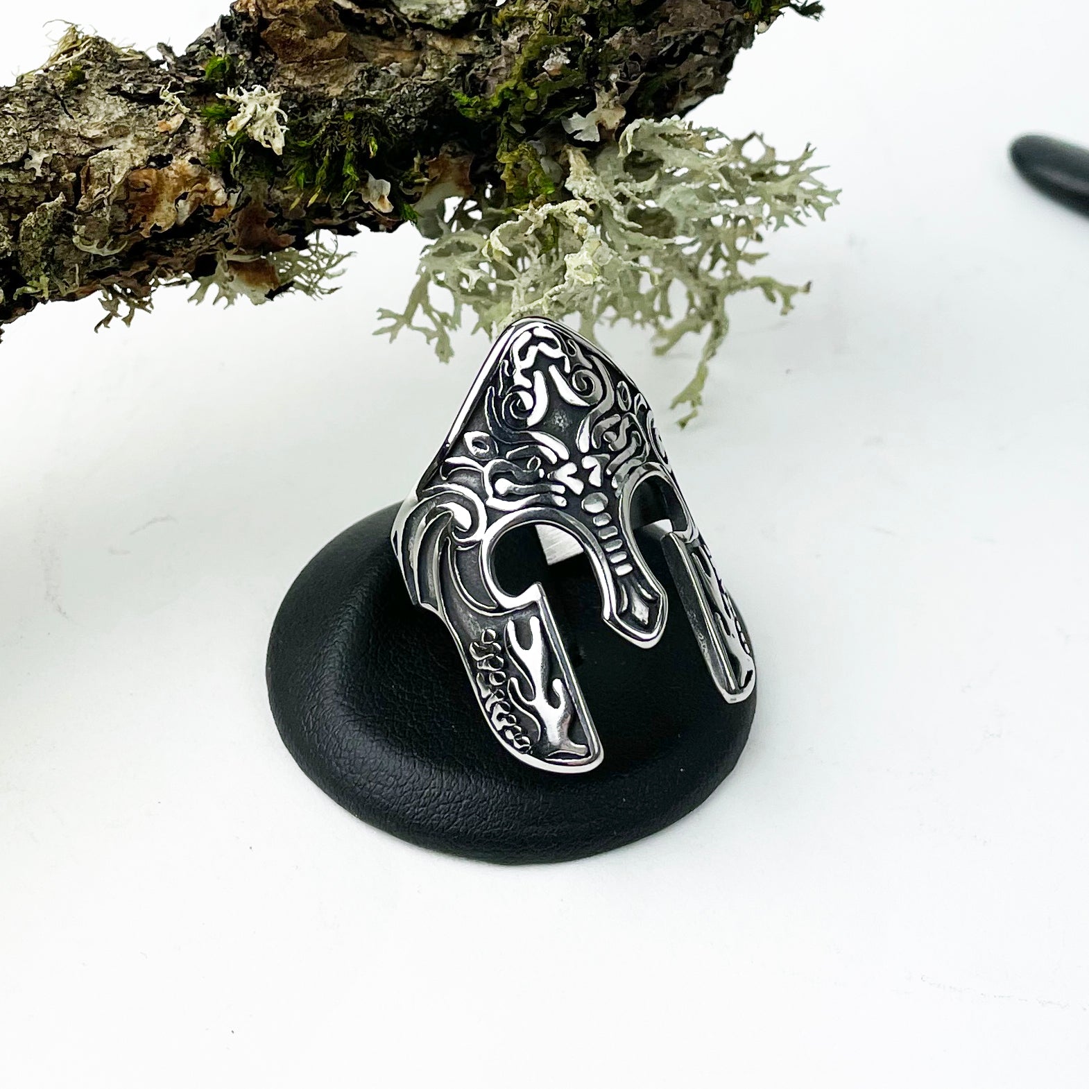 Intricate Warrior Helmet Ring