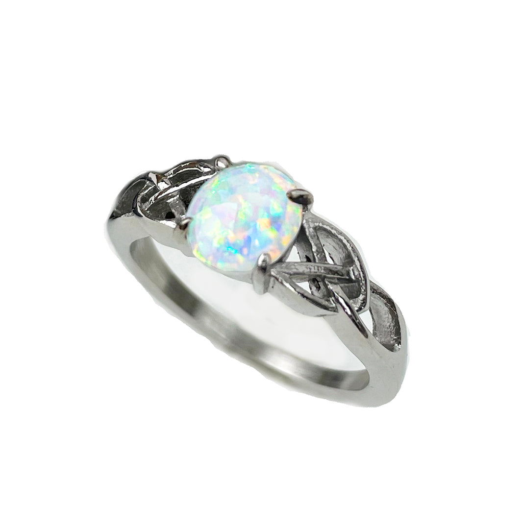 Woman's Celtic Knots with Opal Stone