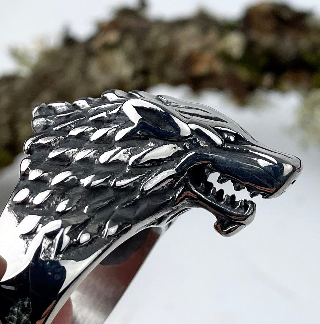 "Winter is Coming" Wolf Men's Ring