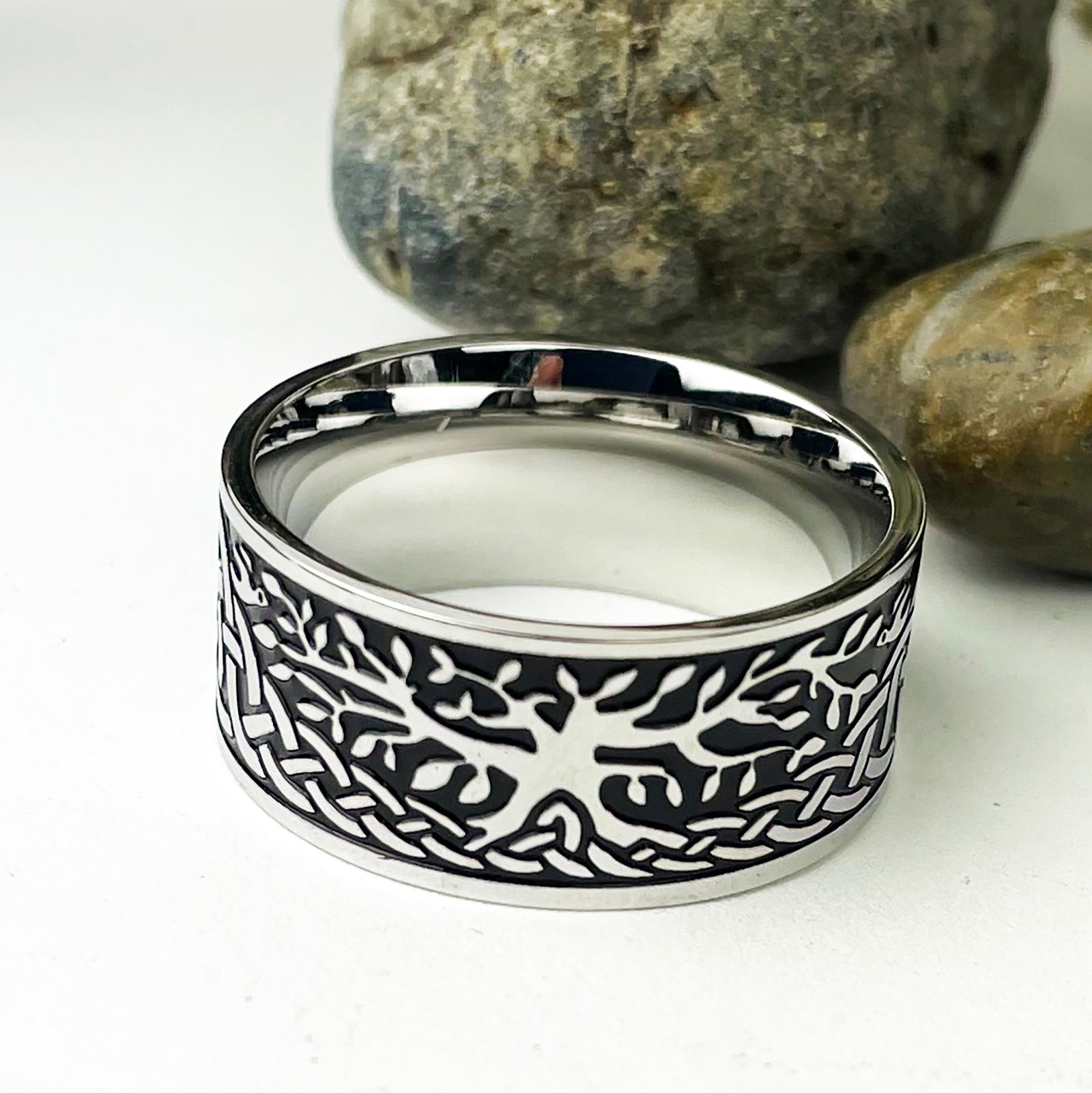 Tree of Life Stainless Steel Ring Band