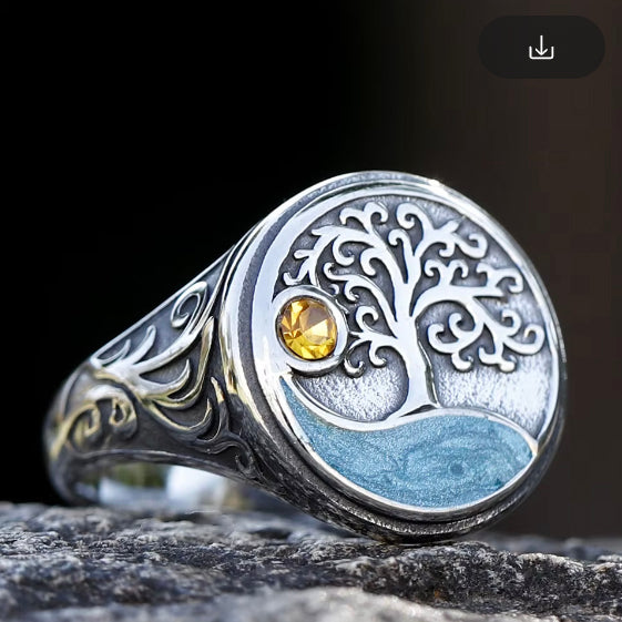 Tree of Life, Water, and Sun Ring