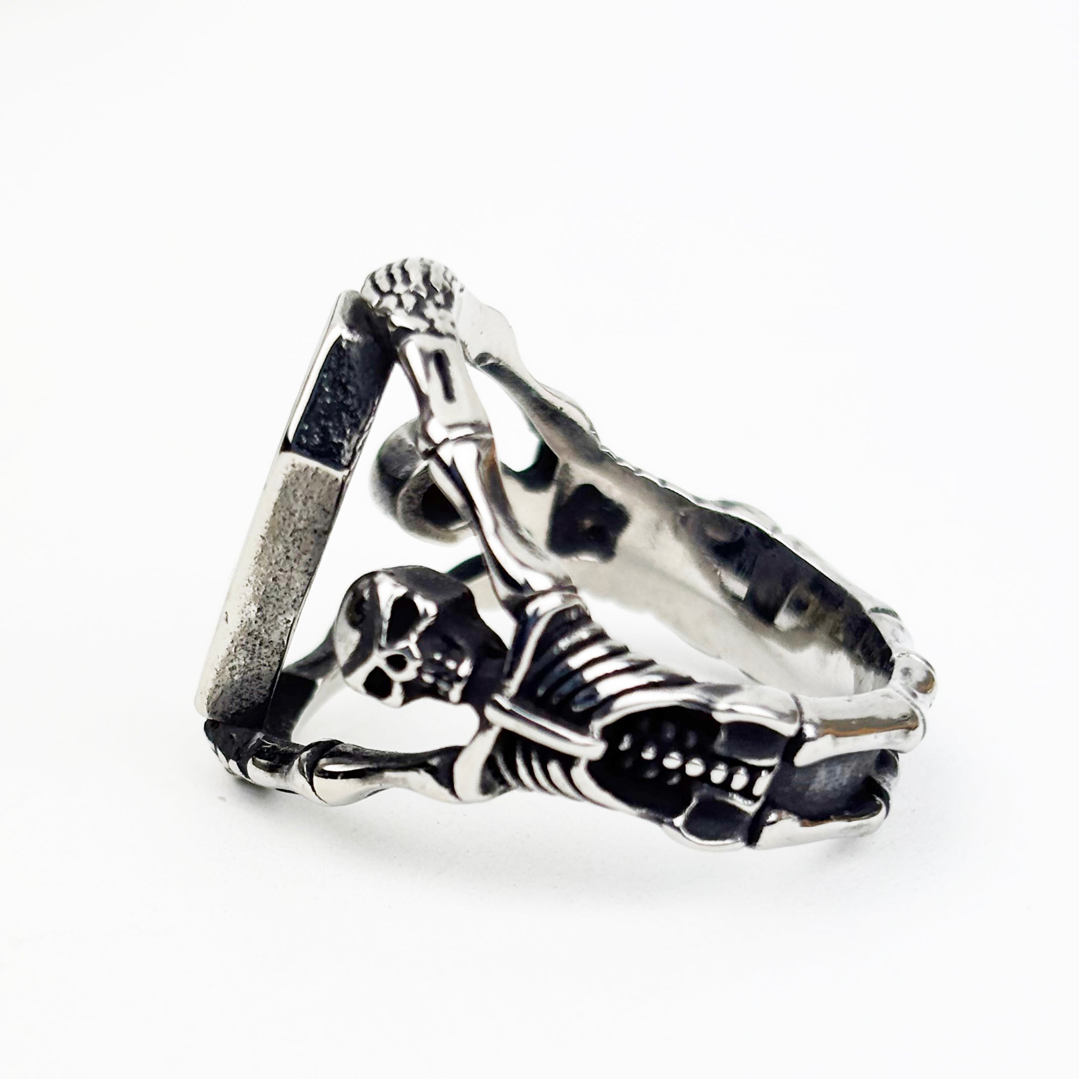 Red Coffin with Skeletons Ring