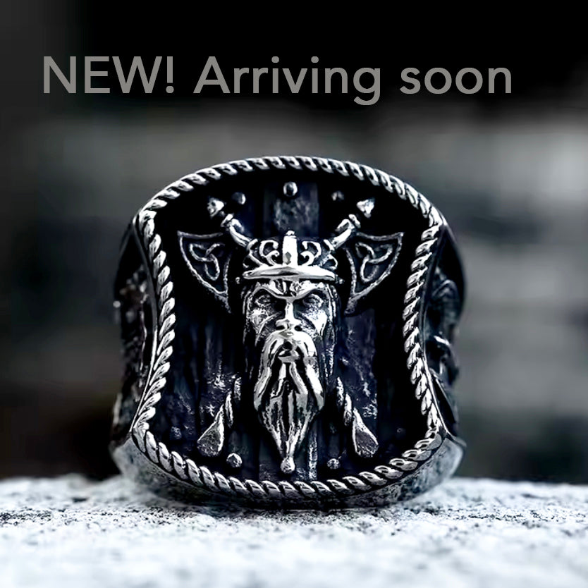 Odin with Crossed Axes Ring