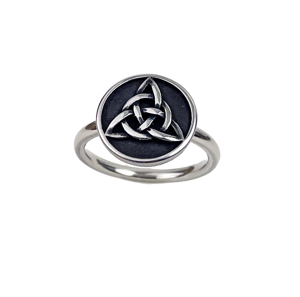Trinity Knot within Circle women's Ring