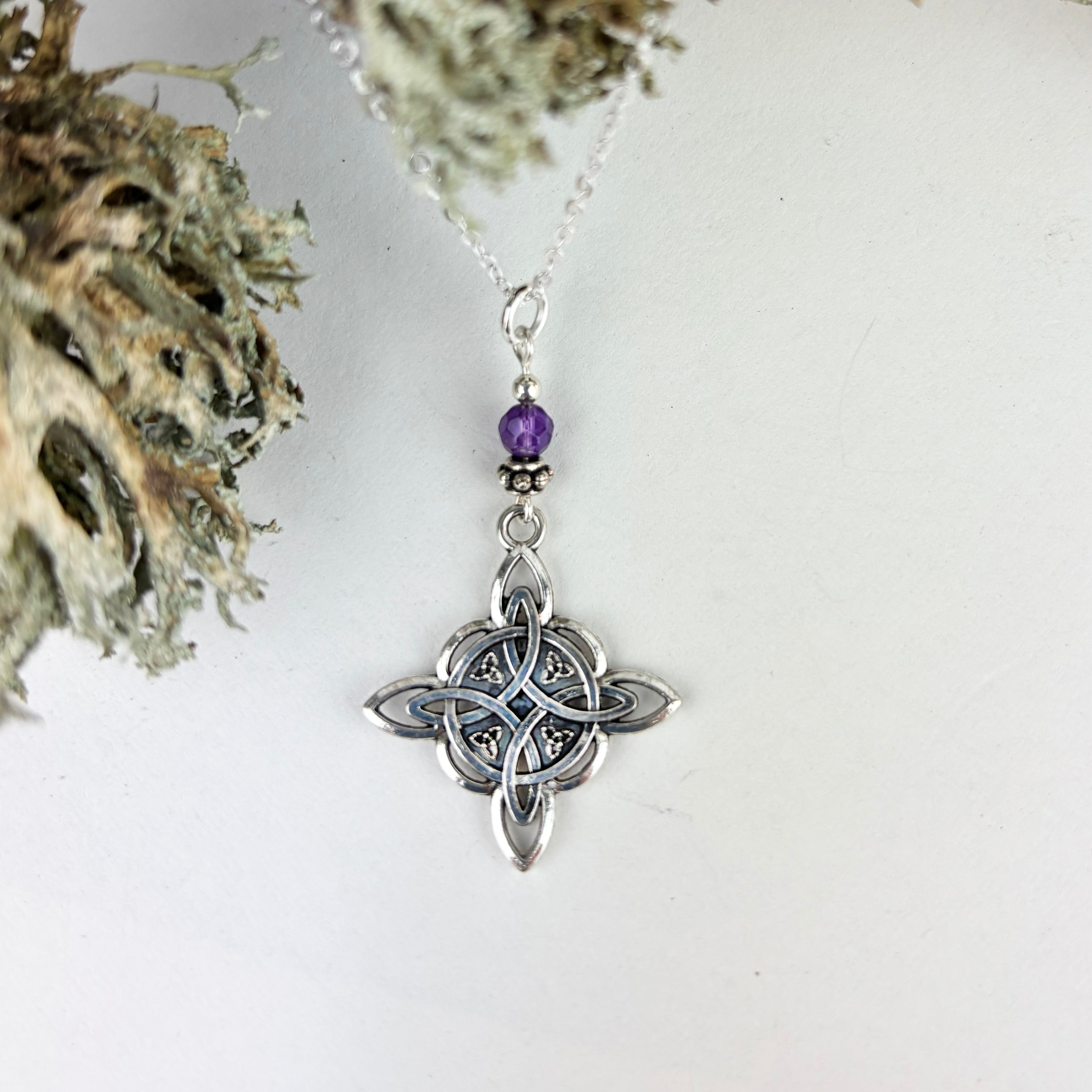 Wise Woman Celtic Witches Knot with Amethyst