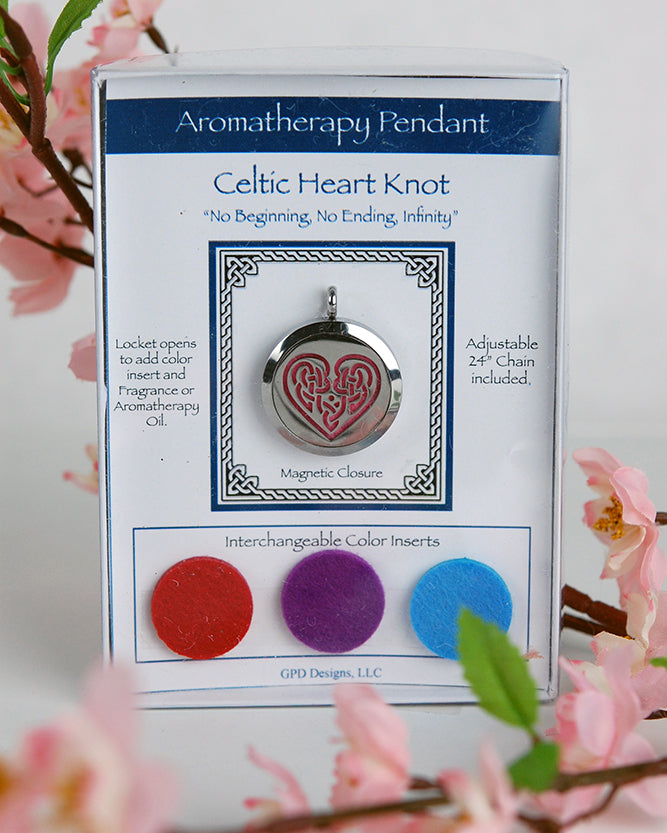 Celtic Knot Heart Knot Aromatherapy Pendant