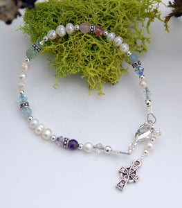 Child's Pearls and Gemstone Blessings Bracelet